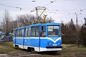 KTM-5M3 at the final stop "Industrial Zone"