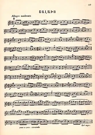 Notation of the dance in Tatul Altunyan's «Armenian folk dances and melodies» (Yerevan, 1958)