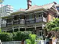 Elvo, Woollahra (c.1900). A Queen Anne style house with strong Federation Filigree elements.