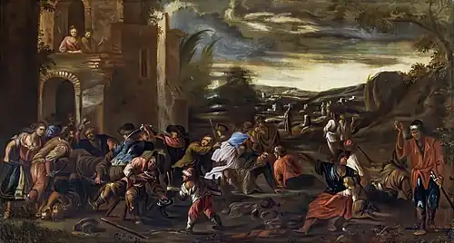 Peasant brawl in Pinacoteca Querini Stampalia Venice