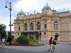 Słowacki Theatre, front entrance