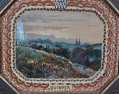 Lever du jour à Quimper. A terracotta work made by Porquier and held in the Manoir de Kerazan, foundation Astor.