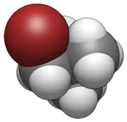 Van der Waals space filling model of 1-bromo-2,2-dimethylpropane