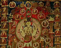 1000-armed Avalokiteśvara dated 13th–15th century CE at Saspol cave (Gon-Nila-Phuk Cave Temples and Fort) in Ladakh, India