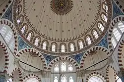 Rüstem Pasha Mosque interior, view of the dome