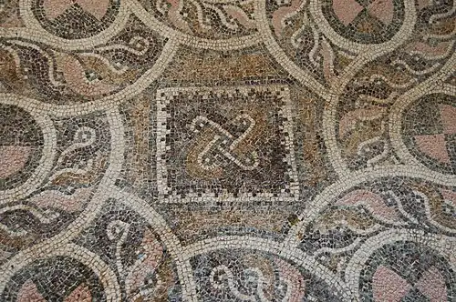 mosaic of the large room of the baths