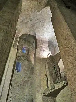 Medieval passageways inside the Rocca Paolina.