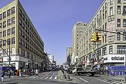 East 149th Street at The Hub, facing west