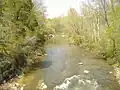 Upstream from the bridge of Tunnel Mill Road