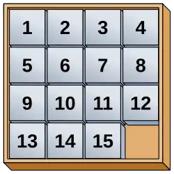 A solved 15-puzzle