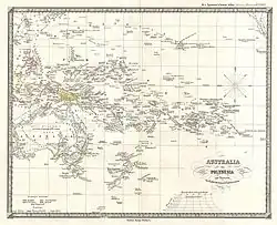 An 1855 German map showing the Anson Archipelago