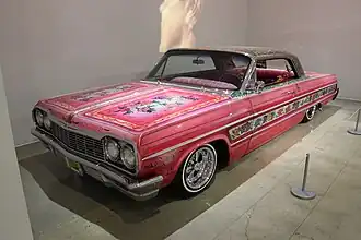 1964 Chevrolet Impala named "Gypsy Rose" on display in the Petersen Automotive Museum, considered to be one of the most iconic lowriders ever built