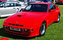 A 1980 Porsche 924 Carrera GT, which was Cliffjumper's vehicle form in the Generation 1 continuity.