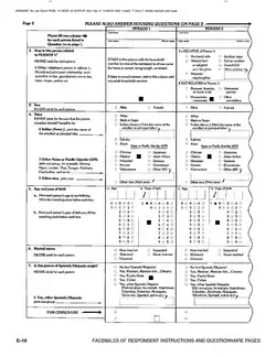 1990 US Census Form Sample