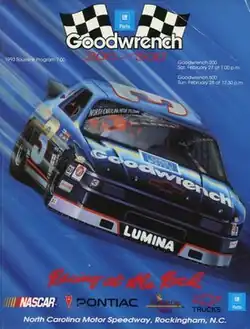 The 1993 GM Goodwrench 500 program cover, featuring Dale Earnhardt.