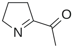 Skeletal formula of 2-acetyl-1-pyrroline
