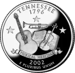 Tennessee quarter dollar coin