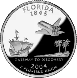 Florida quarter dollar coin