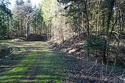 The slag heap from the parking lot.