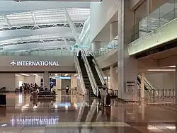 International flights area at the southern end