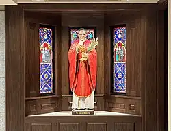 St. Oscar Romero statue in the Cathedral of Saint Thomas More in Arlington, Virginia.
