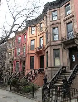 203 - 209 Prospect Place row houses in Prospect Heights