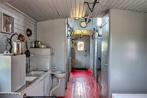 Interior of Virginian Railway Caboose #308 at the Princeton Railroad Museum in Princeton, WV