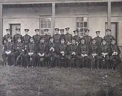 Lieutenant-Colonel Richard Boileau Gaisford, CMG (Commanding Officer) and other officers of the 3rd Battalion, The Royal Fusiliers (City of London Regiment), in Bermuda in 1905