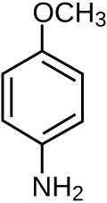 Skeletal formula of p-anisidine