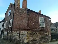 The rear of the property