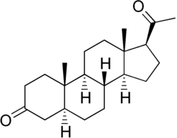 Skeletal formula of 5α-dihydroprogesterone