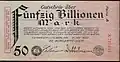 50 trillion (50 Billionen) marks Eschweiler, 1923