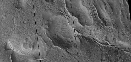 Close view of hollows, as seen by HiRISE under HiWish program