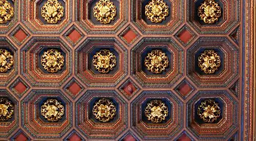 Coffered plafond at Wawel Castle, Kraków, Poland
