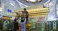 Flower arrangement of the shrine of Imam Ali on the eve of his birth