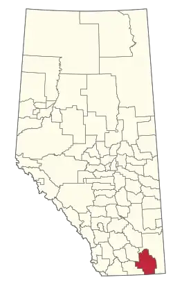 Location within Alberta