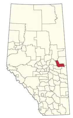 Location within Alberta