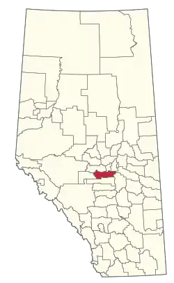 Location within Alberta