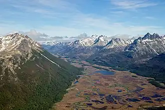 Mountains with snowy peaks