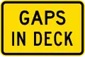 (W8-249) Gaps in Deck (used in New South Wales)