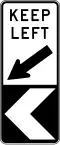 (R2-V122) Keep Left at Islands (used in Victoria)