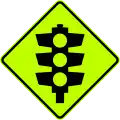 (W3-3) Signal-controlled pedestrian crossing ahead