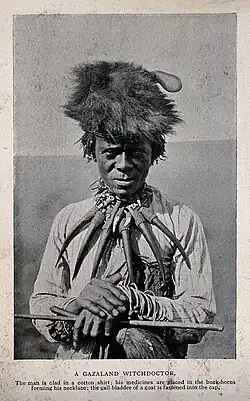 A Gazaland medicine man or shaman