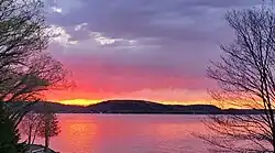 A storm across Munising Bay, seen from the east side