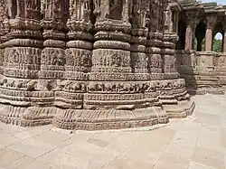 Adhisthana (base) of the temple