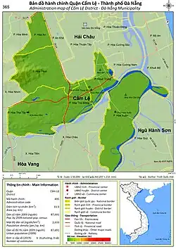 Administration map of the district in Da Nang