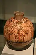 Pot from Faras; 300 BC – 350 AD; terracotta; height: 18 cm; Egyptian Museum of Berlin (Germany)
