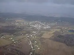 Aerial view of De Graff from the southeast
