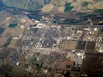 Aerial view of Fort Morgan (2017)