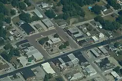 Aerial view of Maysville, Missouri